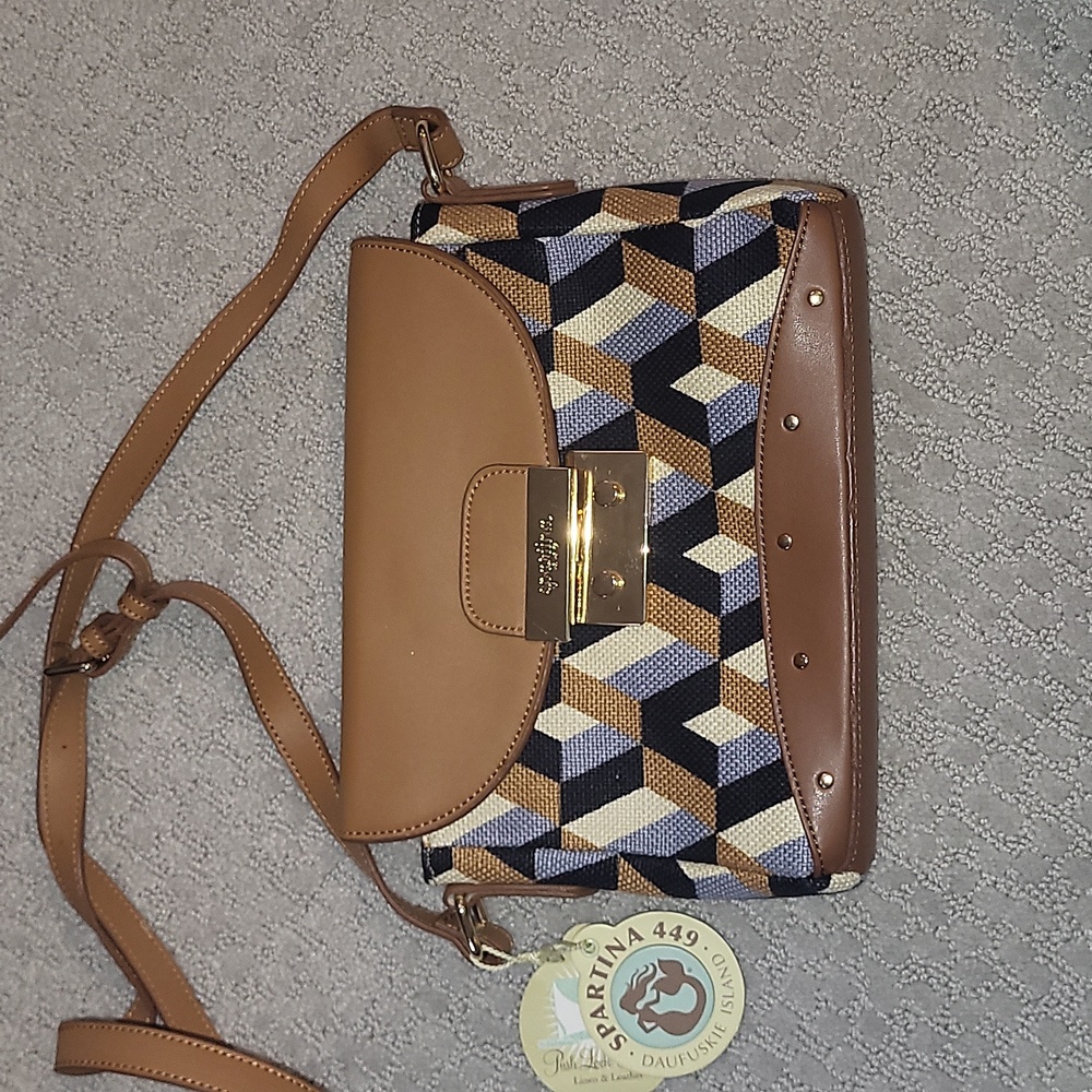 Spartina 449 NWT Leather Crossbody Bag
